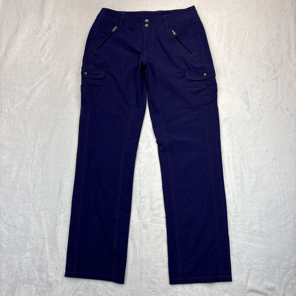 KUHL Splash Cargo Pants Women 6 Purple Gorpcore Hiking Utility Stretch